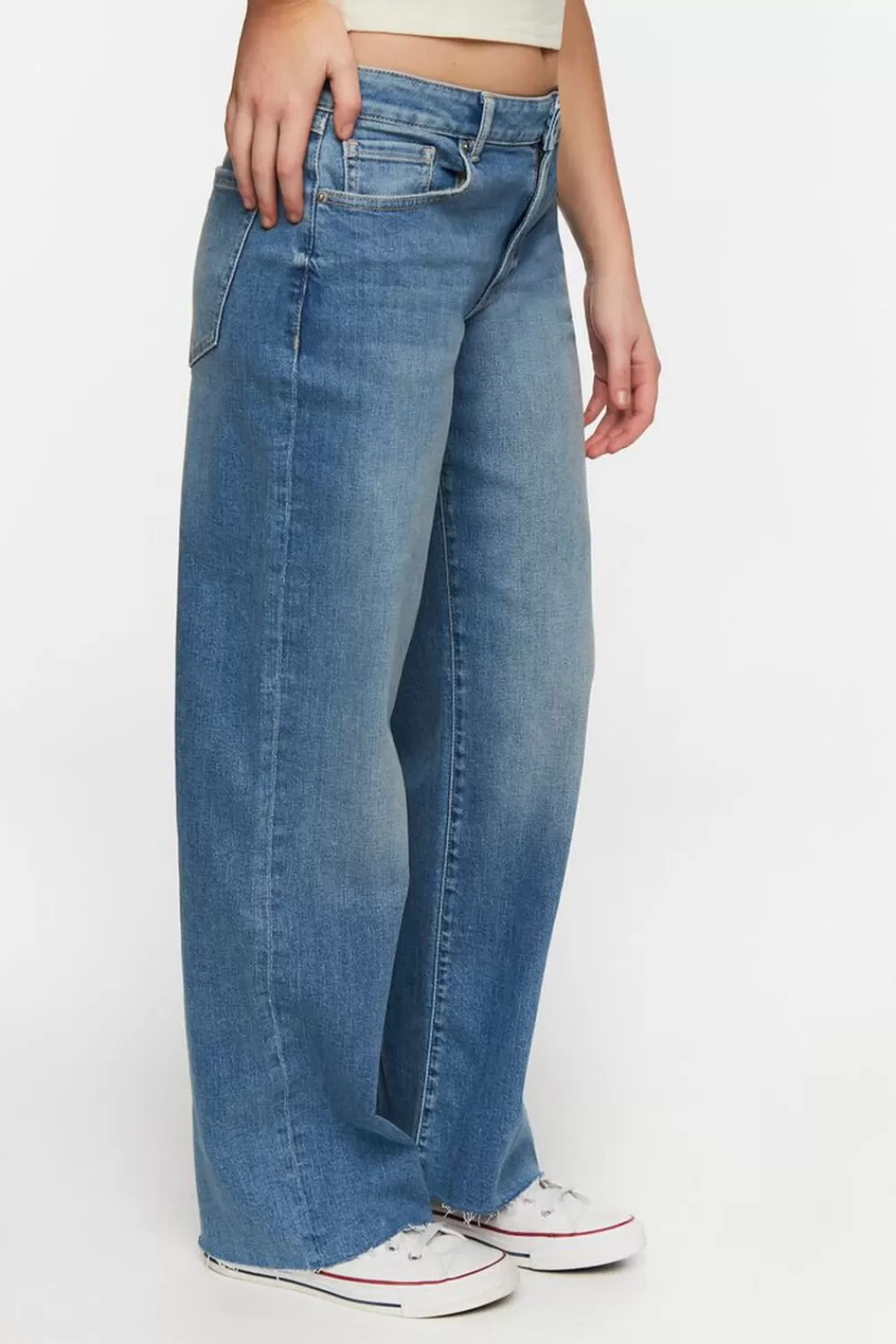 Bottoms>Forever 21 90S-Fit Low-Rise Jeans Medium Denim