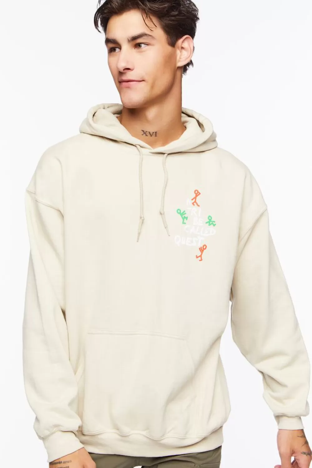 Graphic Tees>Forever 21 A Tribe Called Quest Graphic Hoodie Sand/Multi