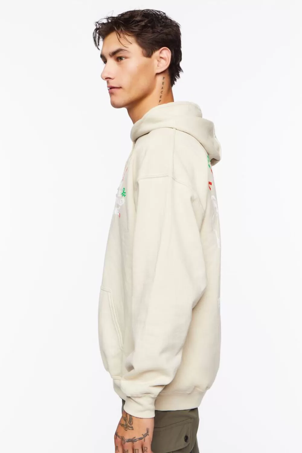 Graphic Tees>Forever 21 A Tribe Called Quest Graphic Hoodie Sand/Multi