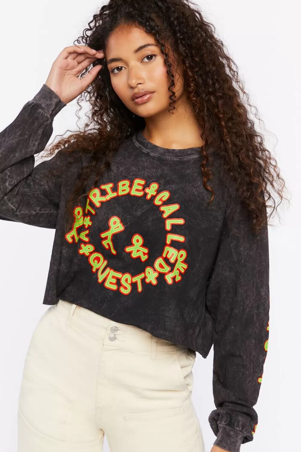 Forever 21 A Tribe Called Quest Graphic Long-Sleeve Tee | Women Tops