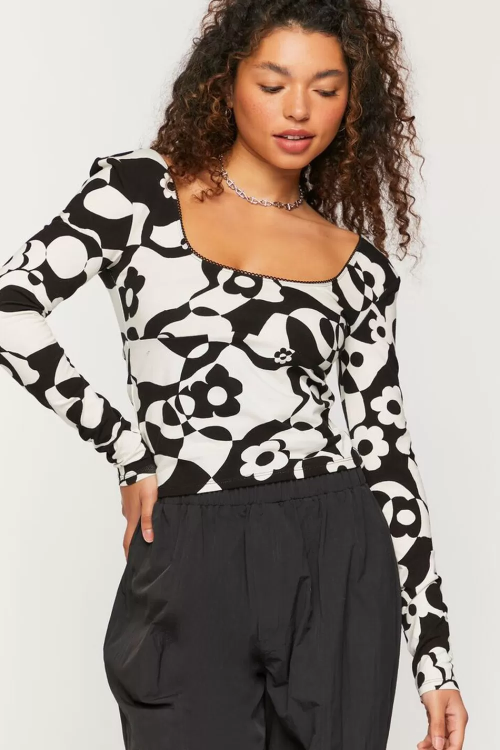 Forever 21 Abstract Floral Print Top | Women Tops
