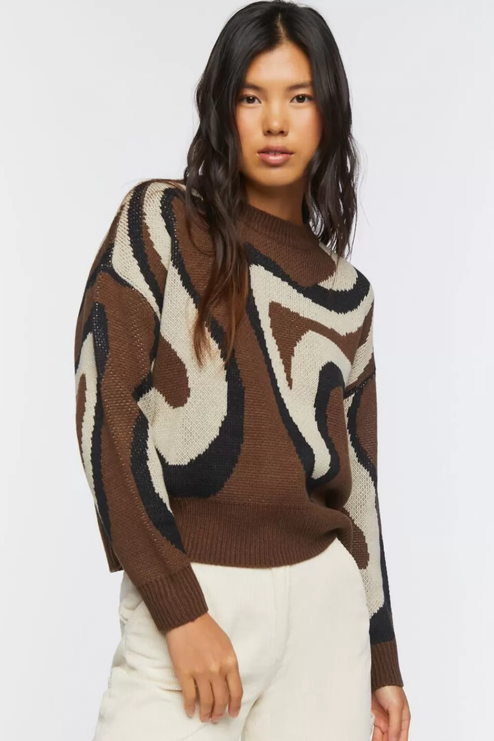 Forever 21 Abstract Marble Print Sweater | Women Tops