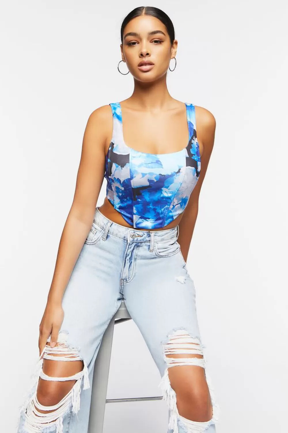Forever 21 Abstract Print Crop Top | Women Tops