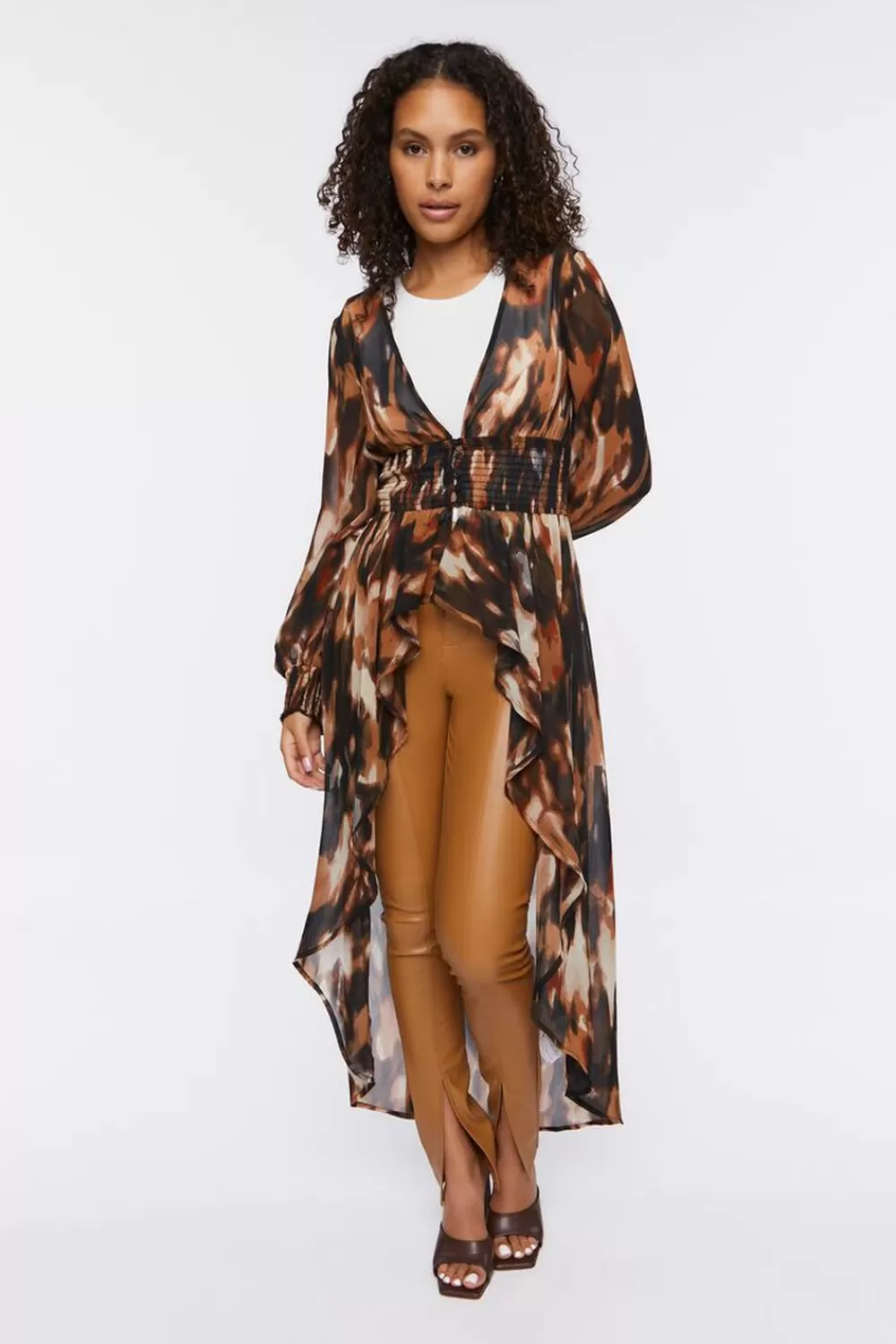 Forever 21 Abstract Print Duster Tunic | Women Tops