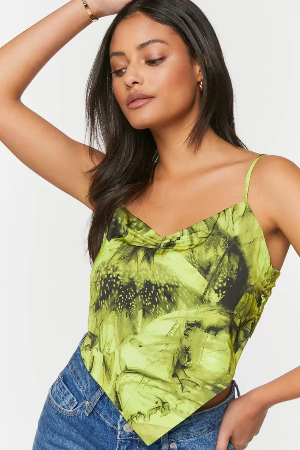 Forever 21 Abstract Print Handkerchief Cami | Women Tops