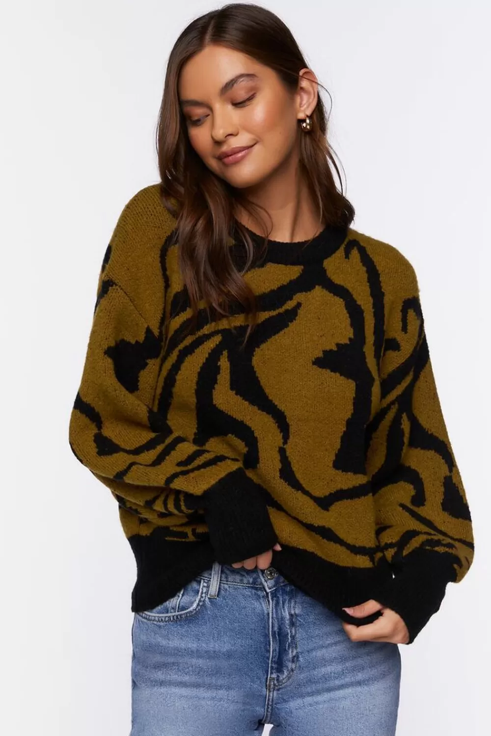 Forever 21 Abstract Striped Sweater | Women Tops