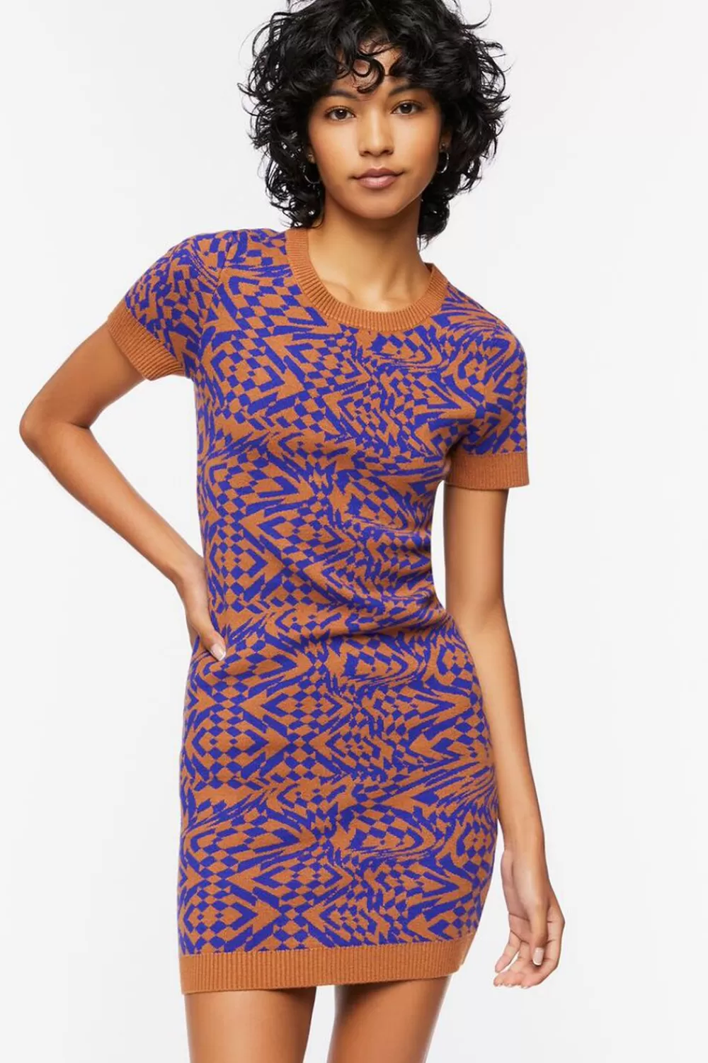 Forever 21 Abstract Sweater Mini Dress | Women Dresses