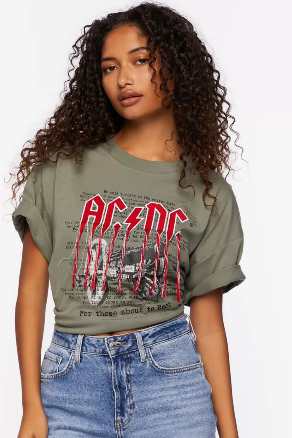Forever 21 Acdc Embroidered Graphic Tee | Women Tops