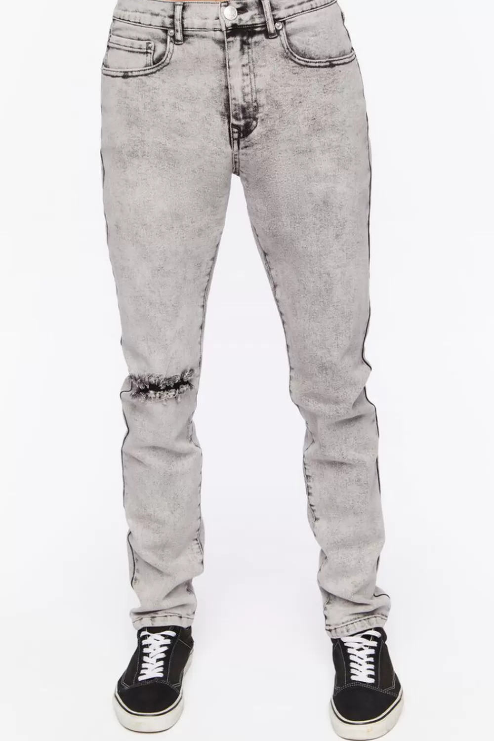 Jeans + Denim>Forever 21 Acid Wash Skinny Jeans Grey