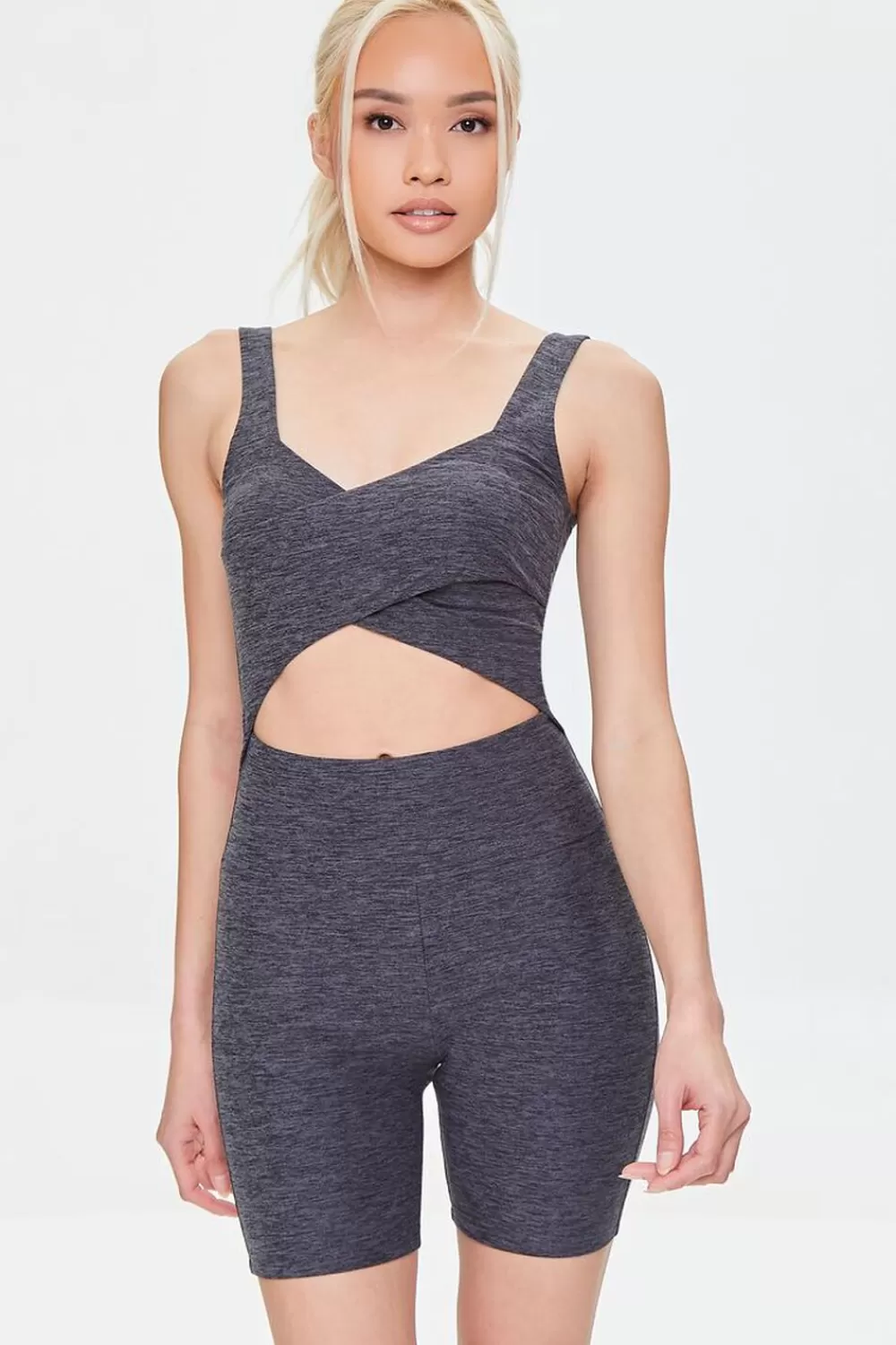 Activewear>Forever 21 Active Cutout Romper Black