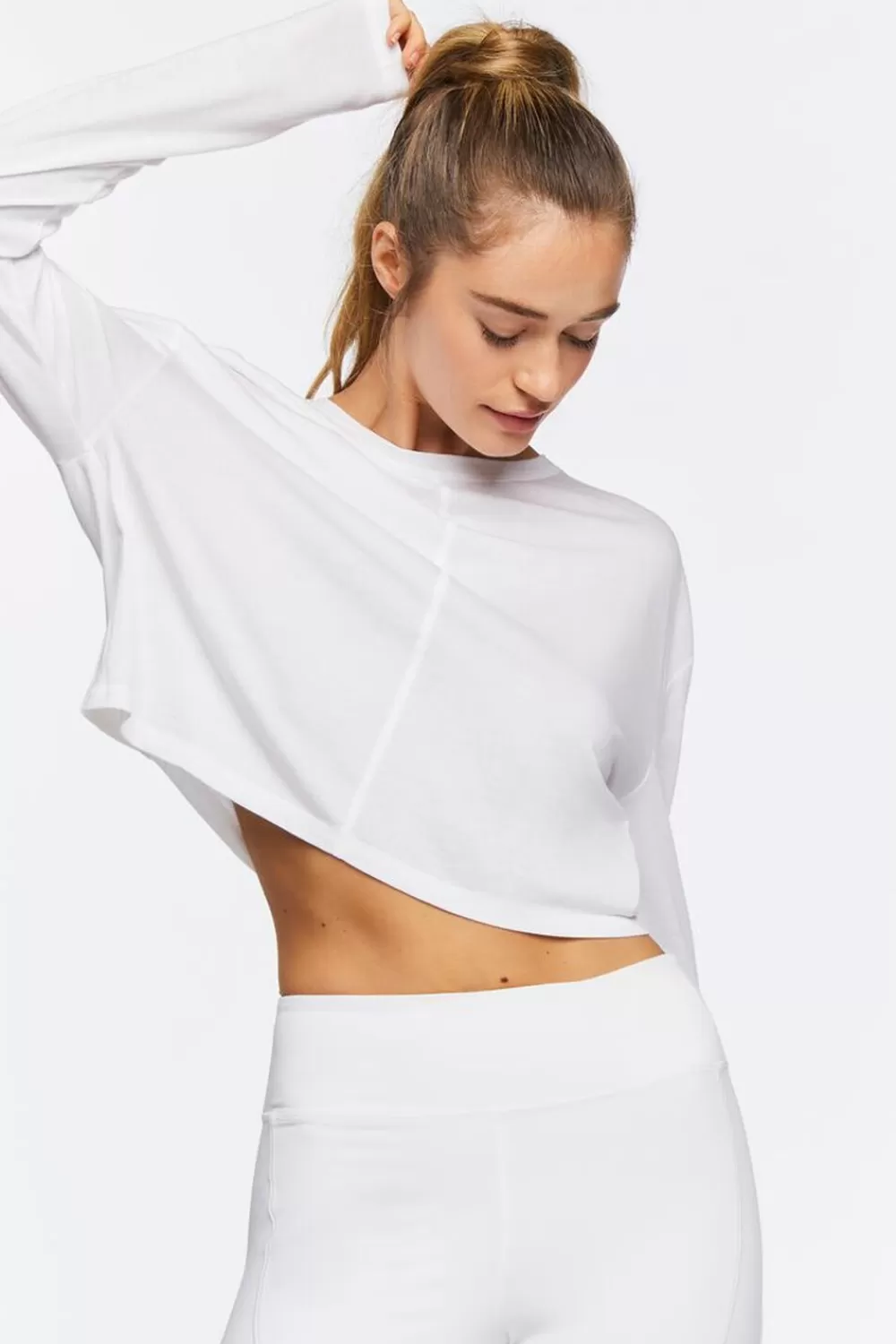 Activewear>Forever 21 Active Cutout-Back Top White