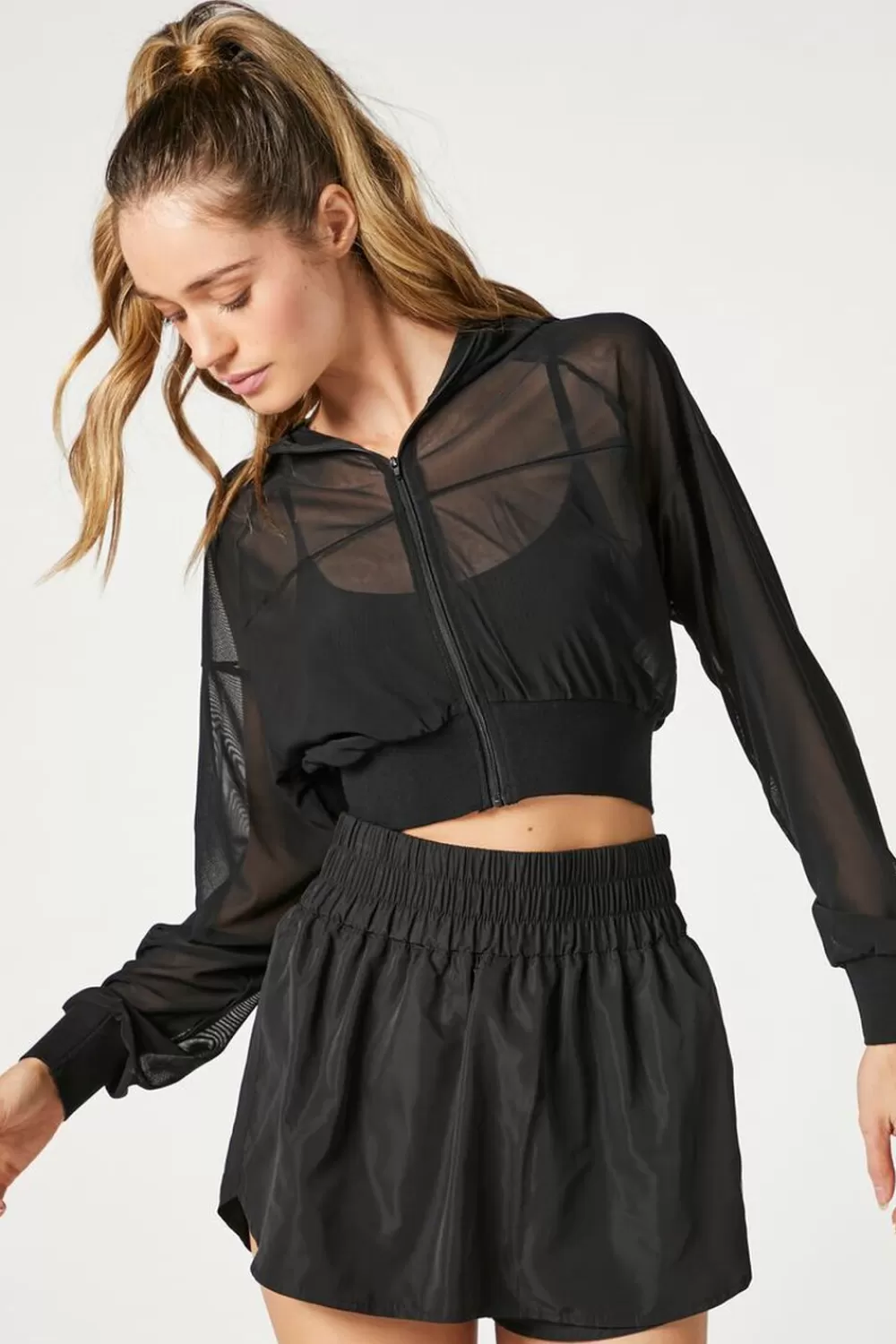 Activewear>Forever 21 Active Dolphin-Hem Skort Black
