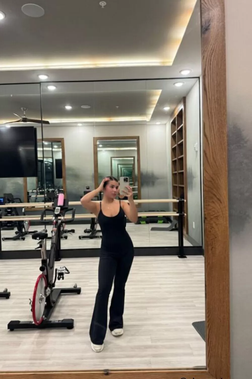 Activewear>Forever 21 Active Flare-Leg Cami Jumpsuit Black