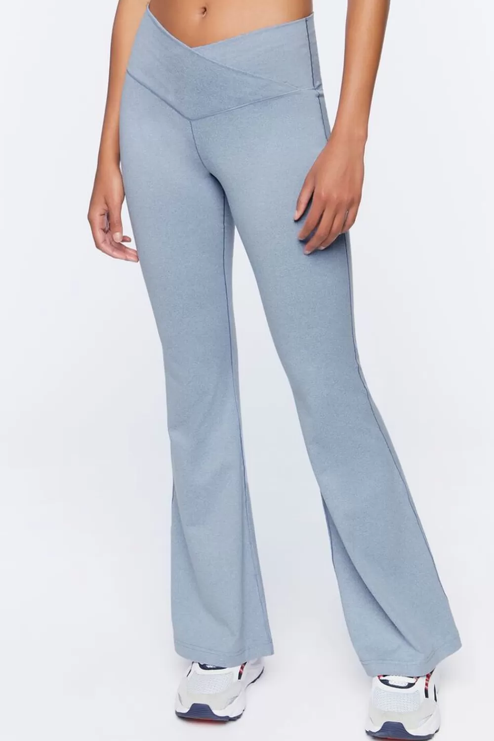 Matching Sets>Forever 21 Active Flare-Leg Leggings Blue Mirage