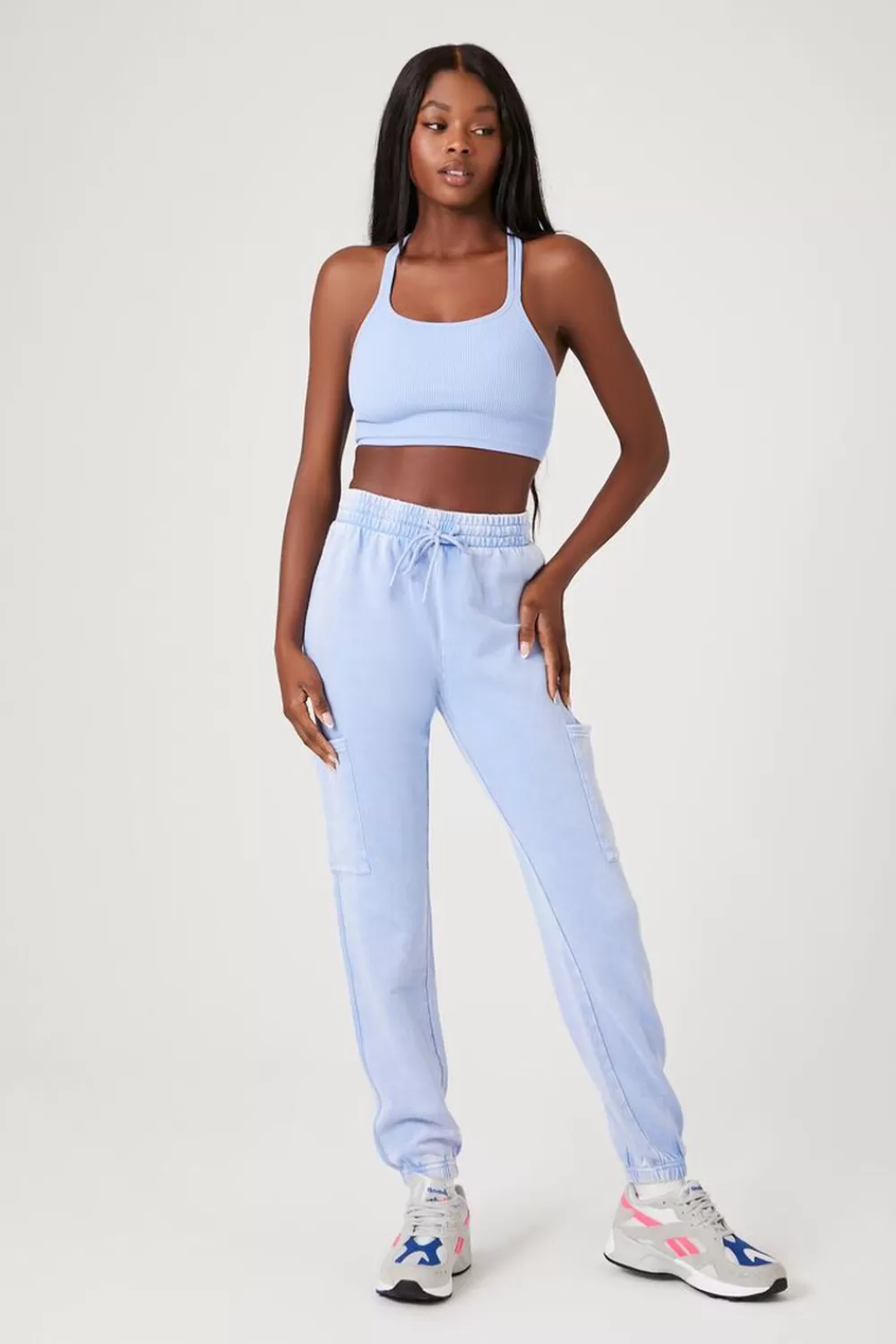 Activewear>Forever 21 Active French Terry Joggers Blue Moon