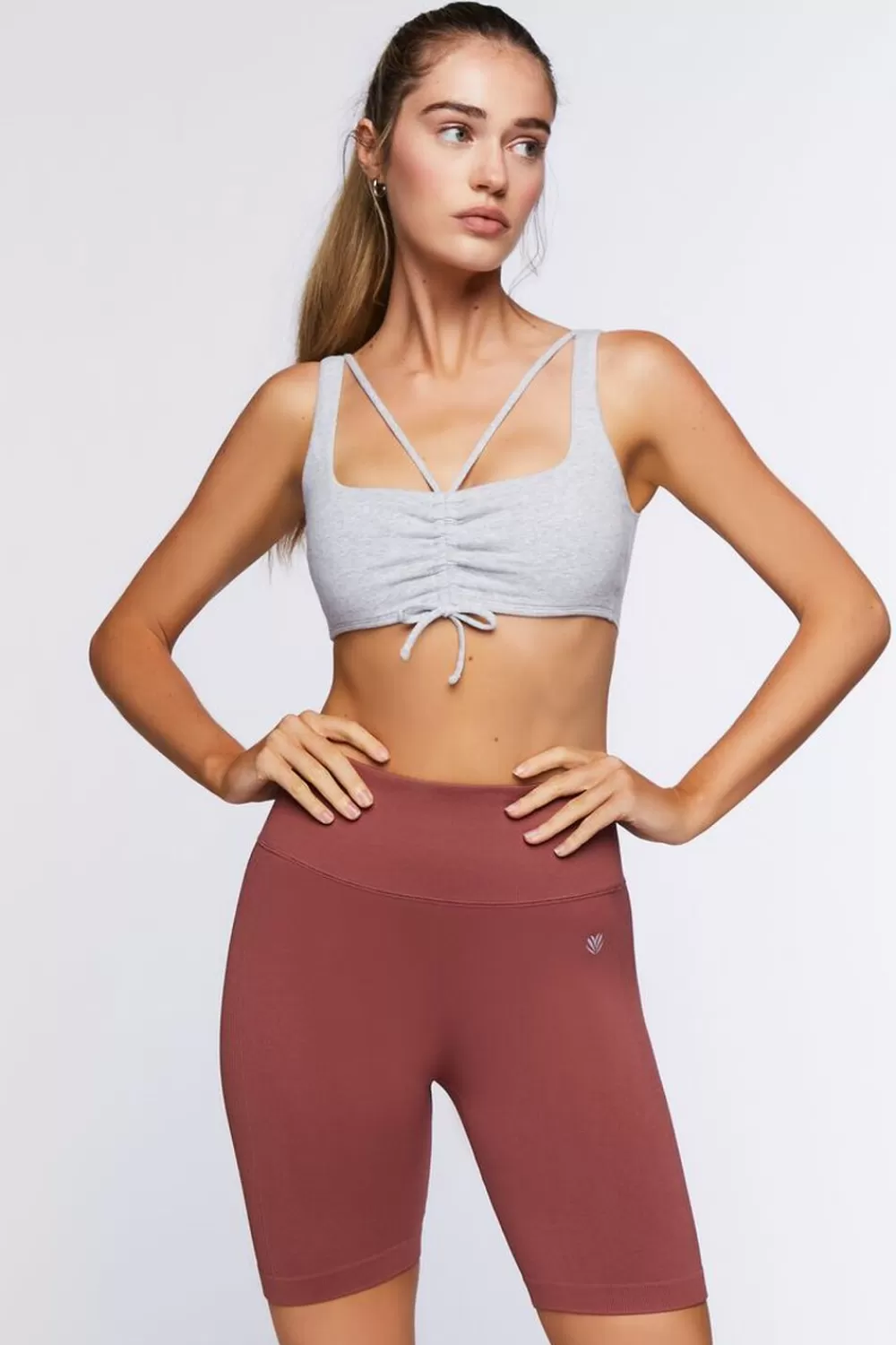 Bottoms>Forever 21 Active Seamless Biker Shorts Brick