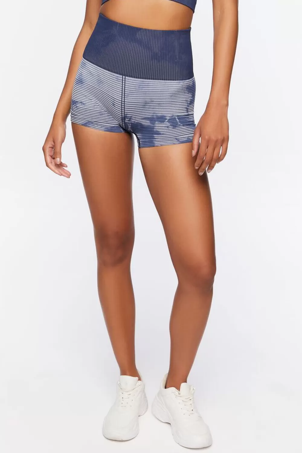 Bottoms>Forever 21 Active Seamless Tie-Dye Shorts Navy/Blue