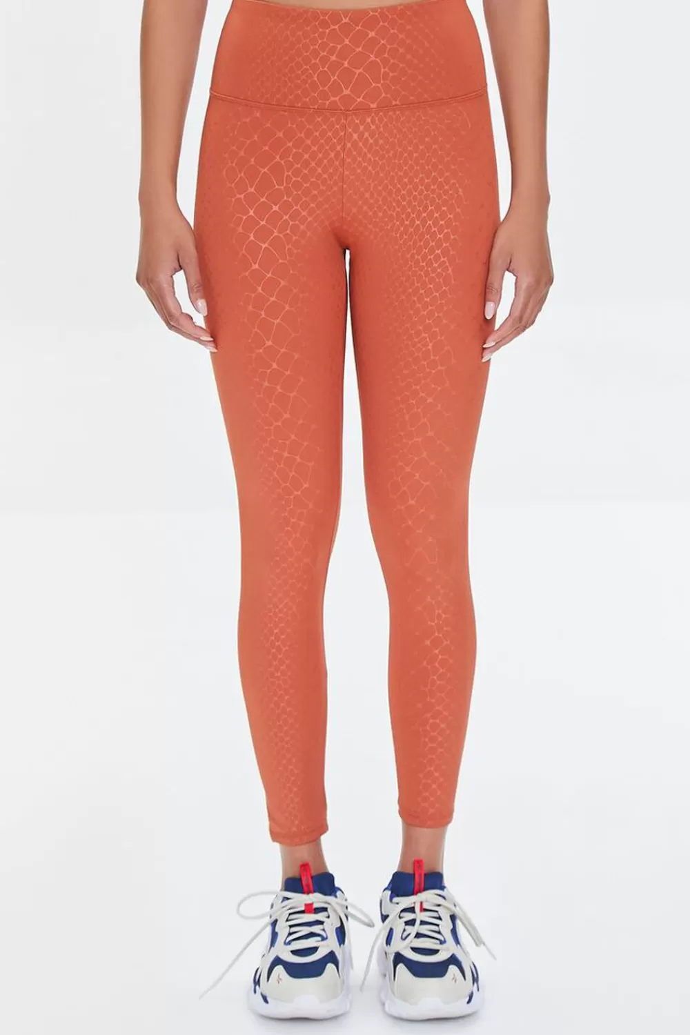 Bottoms>Forever 21 Active Snake Print Leggings Auburn/Auburn