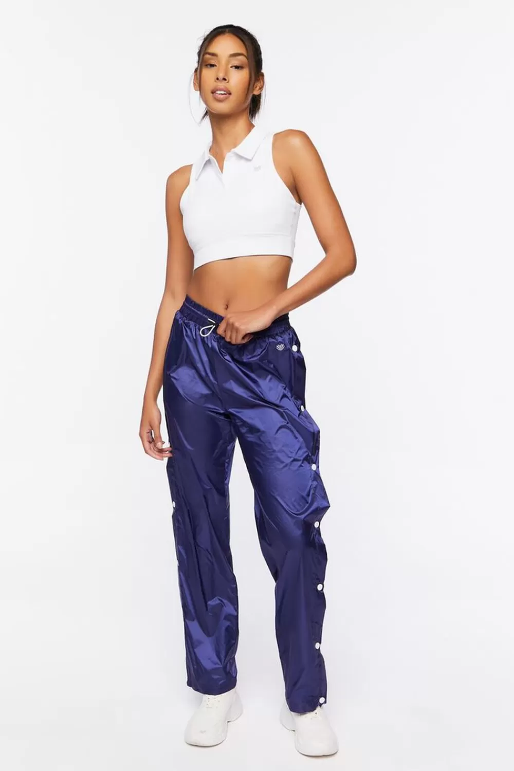 Activewear>Forever 21 Active Tearaway Pants Navy