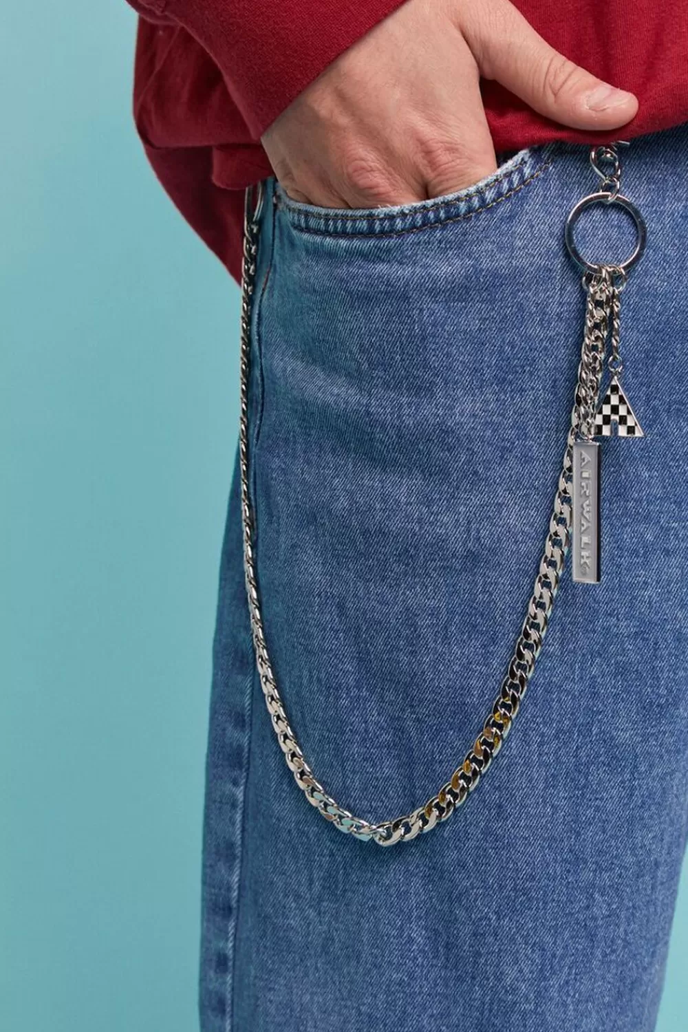 Body Jewelry>Forever 21 Airwalk Charm Wallet Chain Silver
