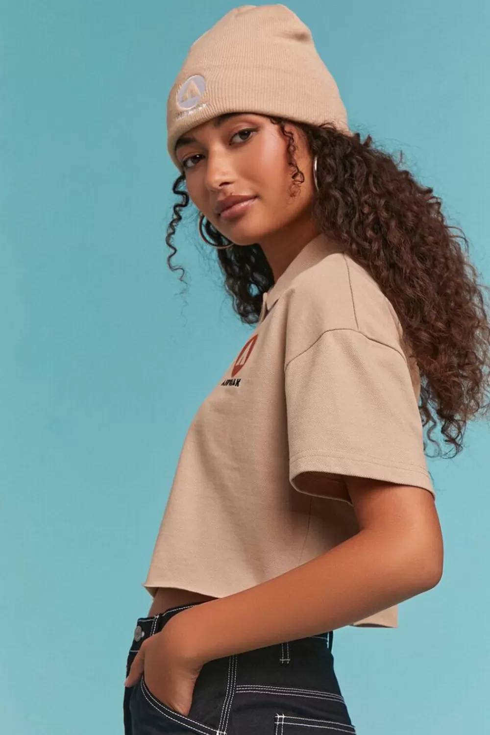 Forever 21 Airwalk Cropped Polo Shirt | Women Tops