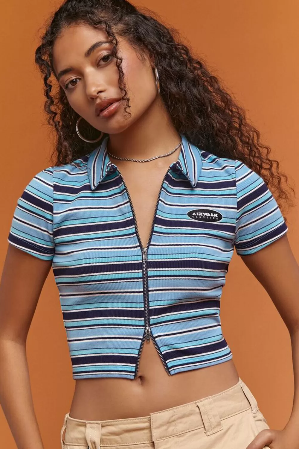 Forever 21 Airwalk Striped Crop Top | Women Tops