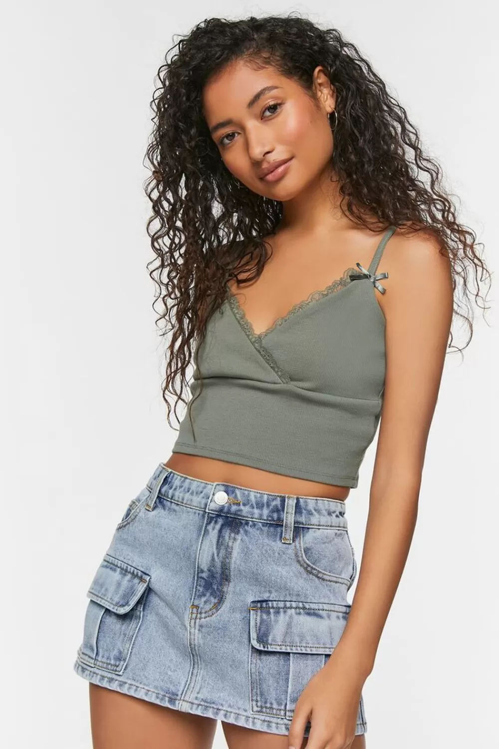 Bottoms>Forever 21 A-Line Denim Mini Skirt Medium Denim
