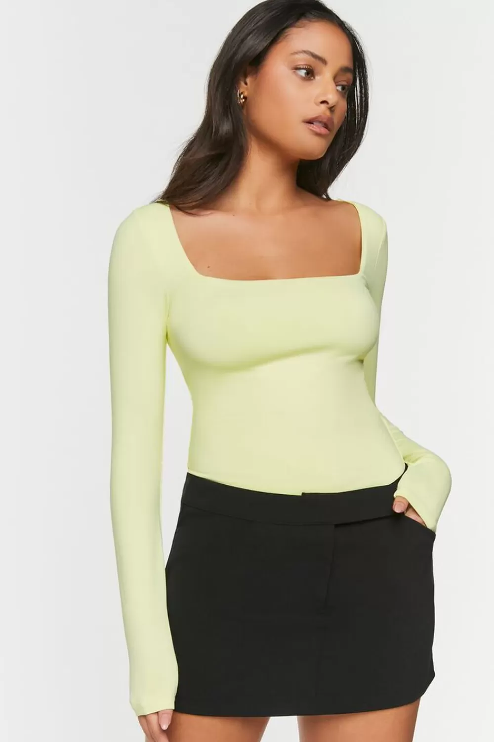 Bottoms>Forever 21 A-Line Micro Mini Skirt Black