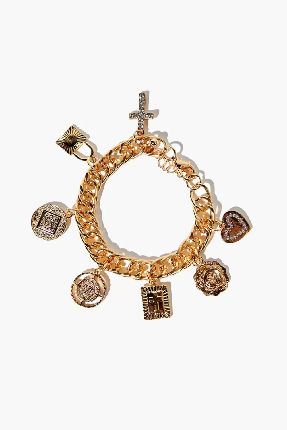Bracelets>Forever 21 Assorted Charm Bracelet Gold