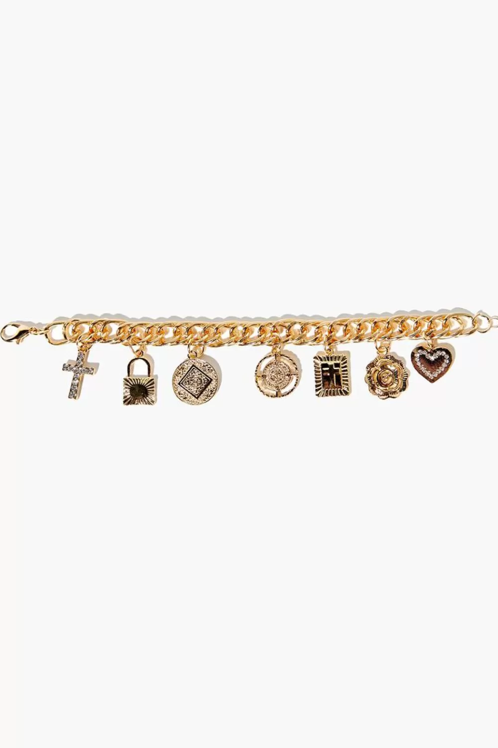 Bracelets>Forever 21 Assorted Charm Bracelet Gold