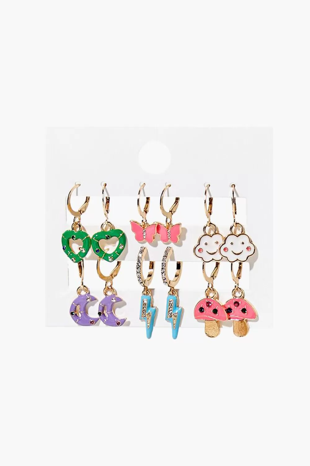 Earrings>Forever 21 Assorted Charm Earring Set Gold/Multi