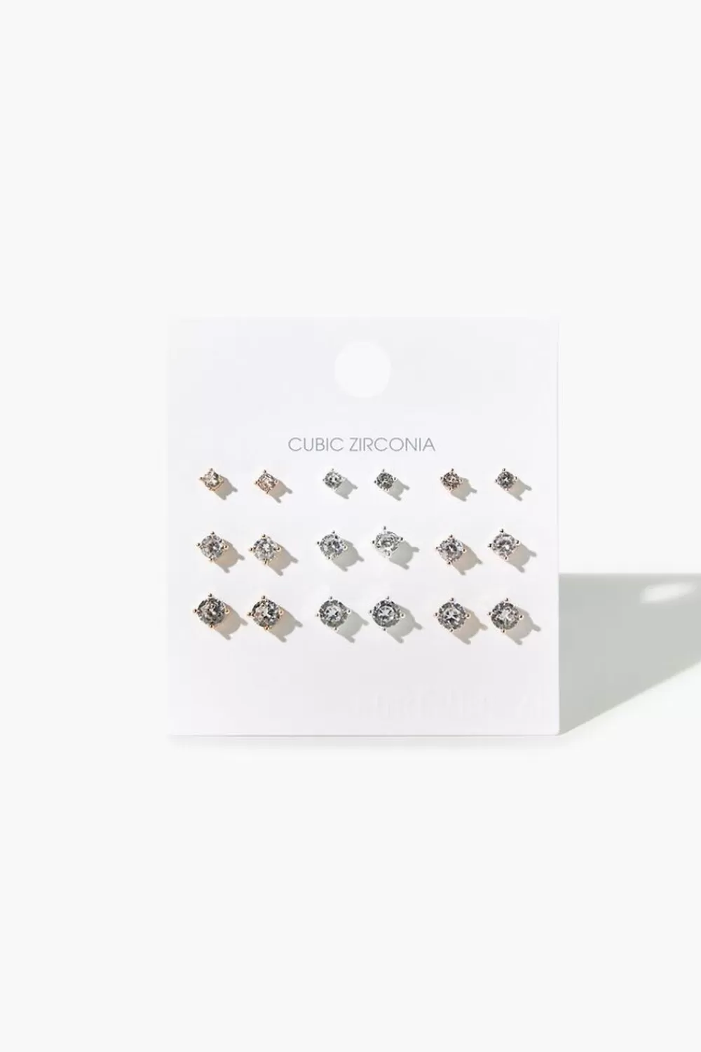 Earrings>Forever 21 Assorted Cz Stud Earring Set Clear/Multi