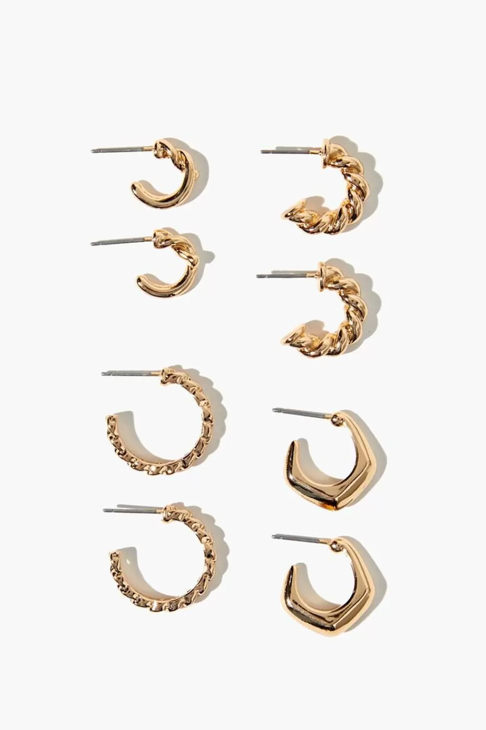 Earrings>Forever 21 Assorted Hoop Earring Set Gold