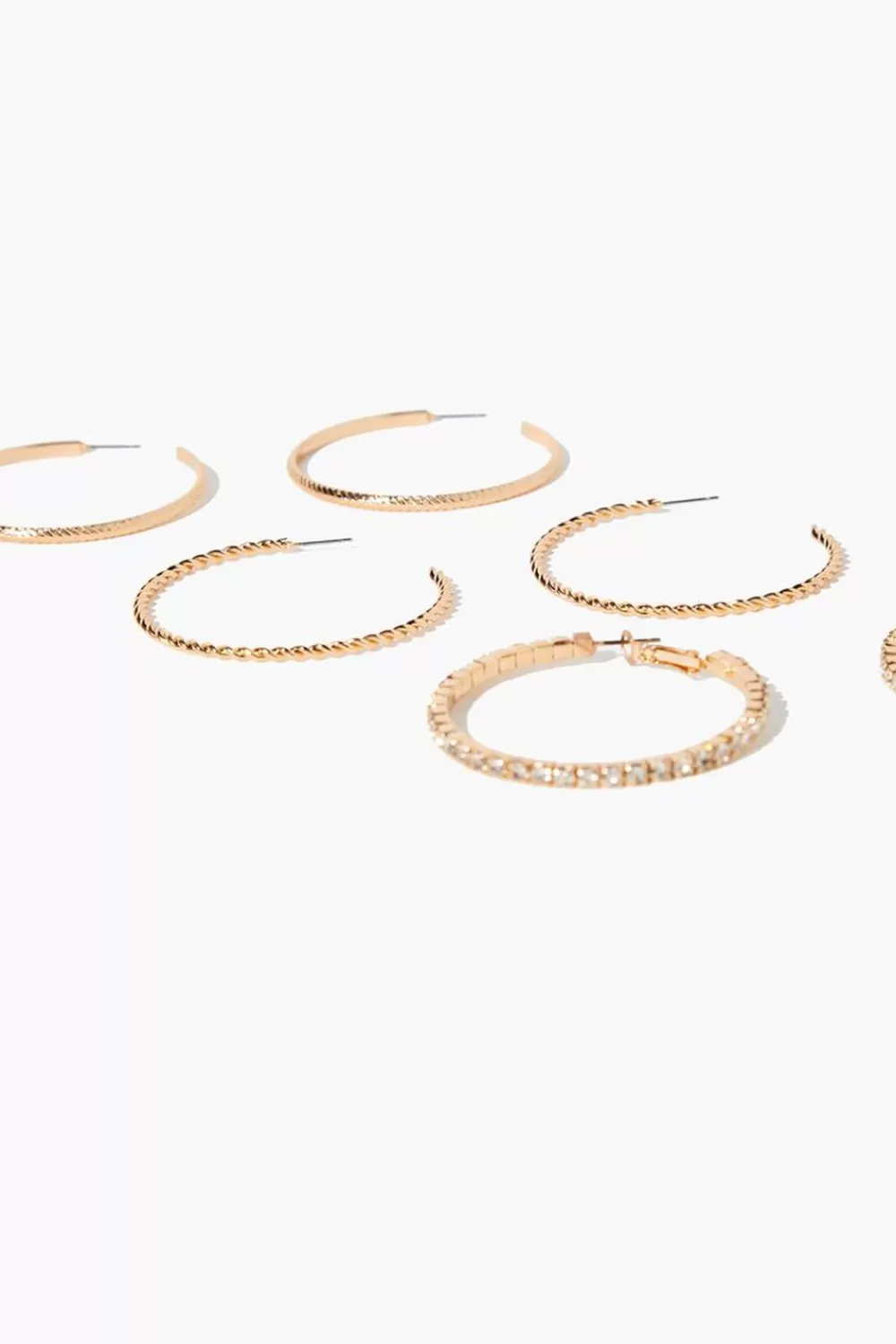 Earrings>Forever 21 Assorted Hoop Earring Set Gold