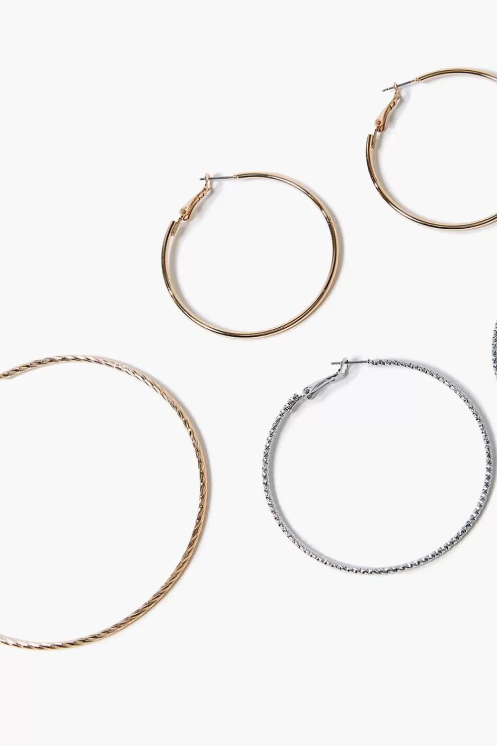 Earrings>Forever 21 Assorted Hoop Earring Set Gold/Silver