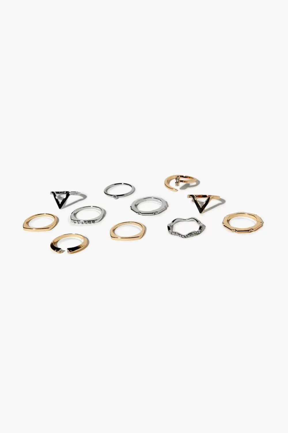 Rings>Forever 21 Assorted Ring Set Gold/Silver