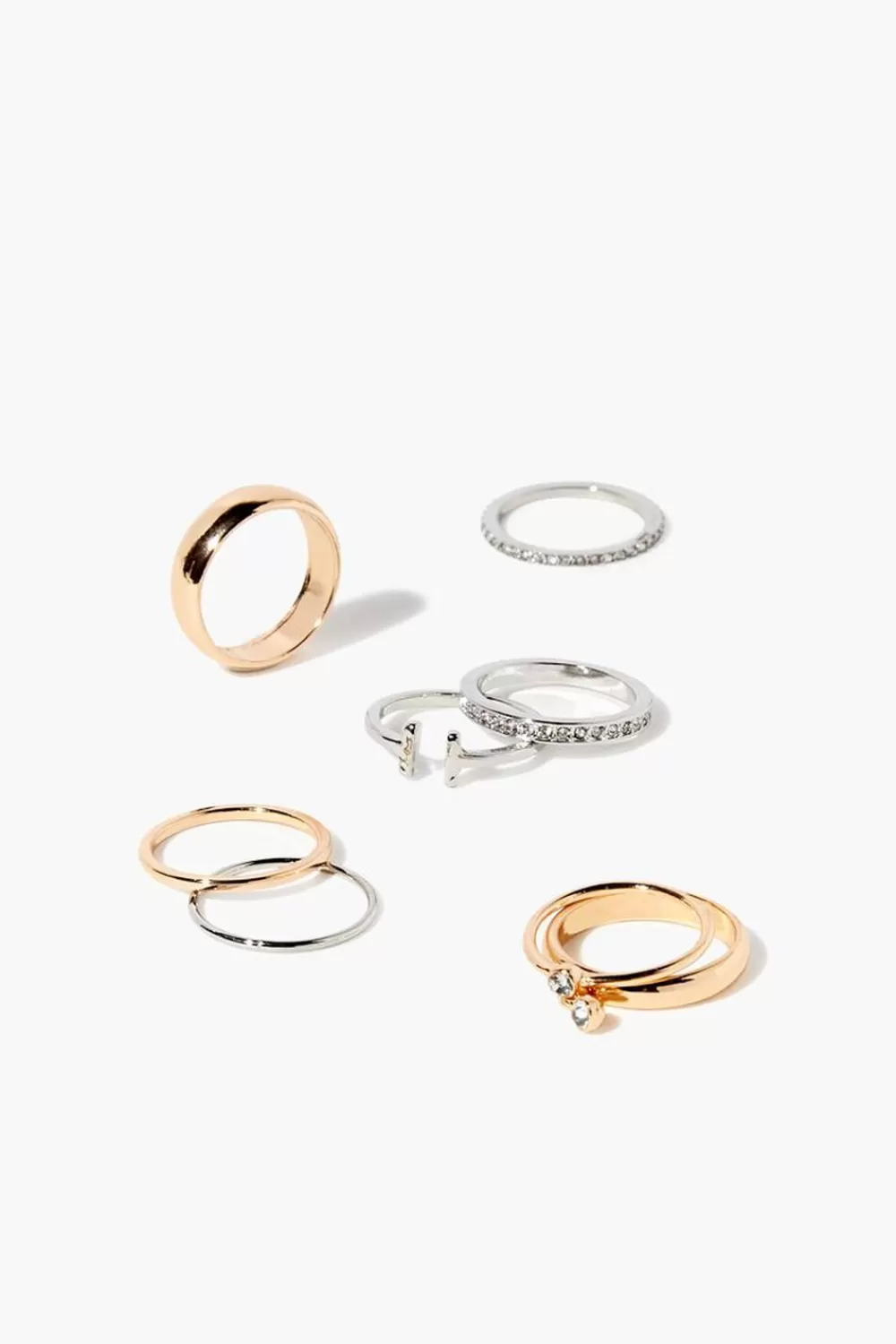 Rings>Forever 21 Assorted Ring Set Gold/Silver