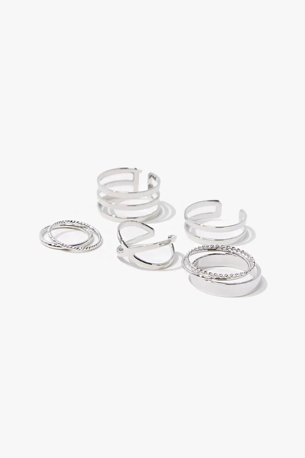 Rings>Forever 21 Assorted Ring Set Silver