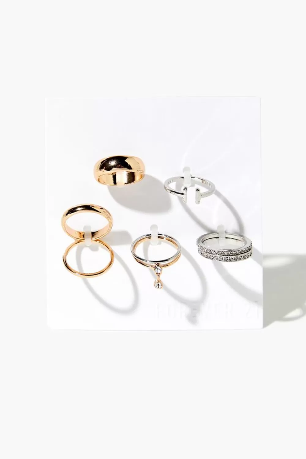 Rings>Forever 21 Assorted Ring Set Gold/Silver