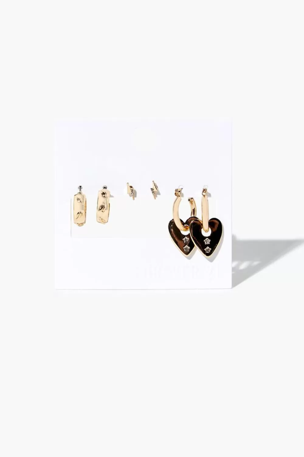 Earrings>Forever 21 Assorted Stud & Hoop Earring Set Gold