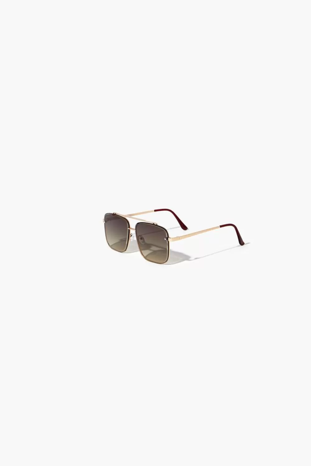 Sunglasses + Readers>Forever 21 Aviator Frame Sunglasses Gold/Brown
