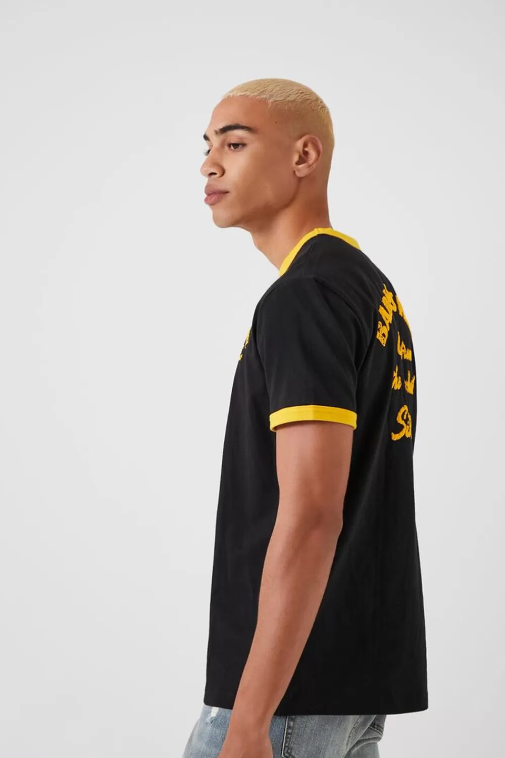 Graphic Tees>Forever 21 Badlands Hotel Ringer Tee Black/Multi