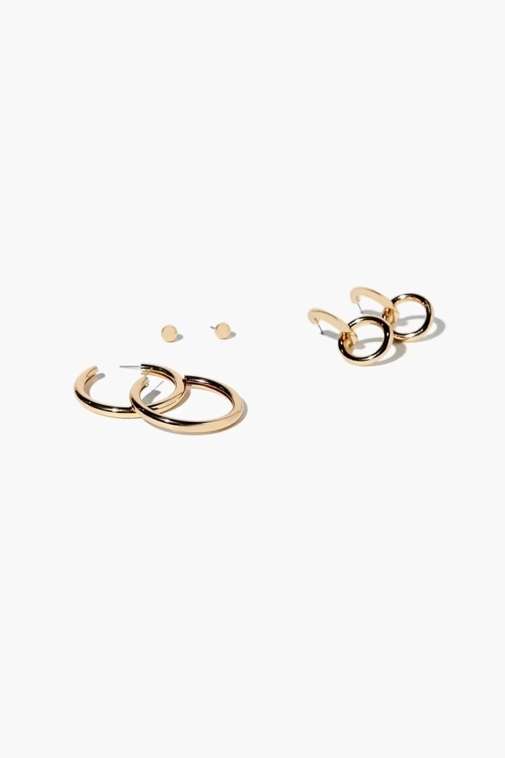 Earrings>Forever 21 Ball & Hoop Earring Set Gold