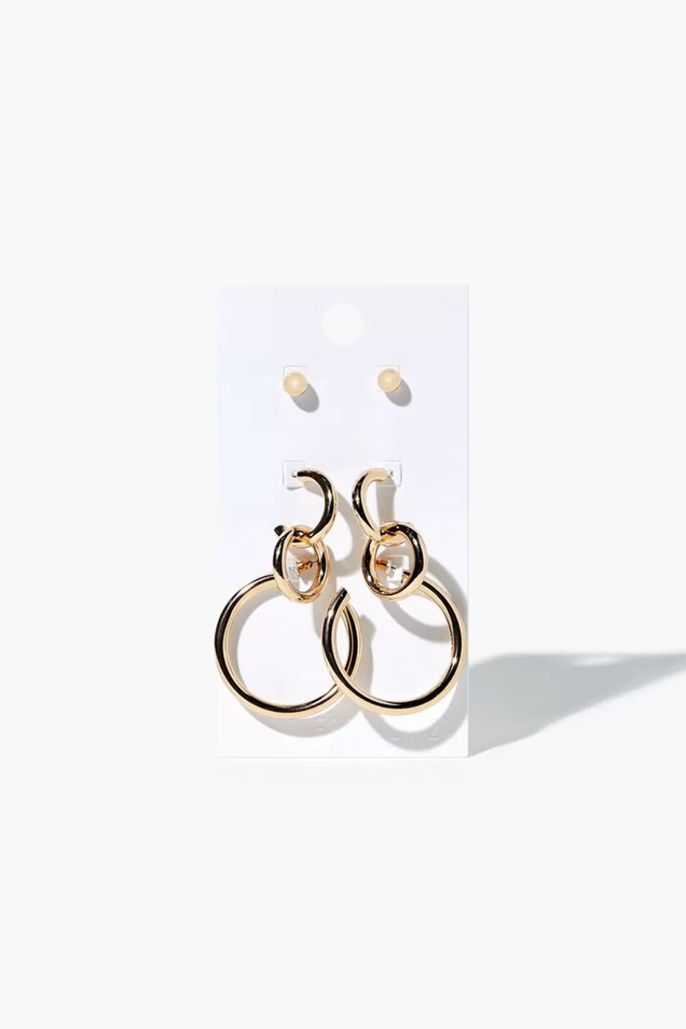 Earrings>Forever 21 Ball & Hoop Earring Set Gold