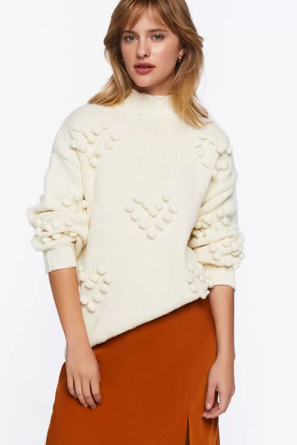Forever 21 Ball Knit Heart Sweater | Women Tops