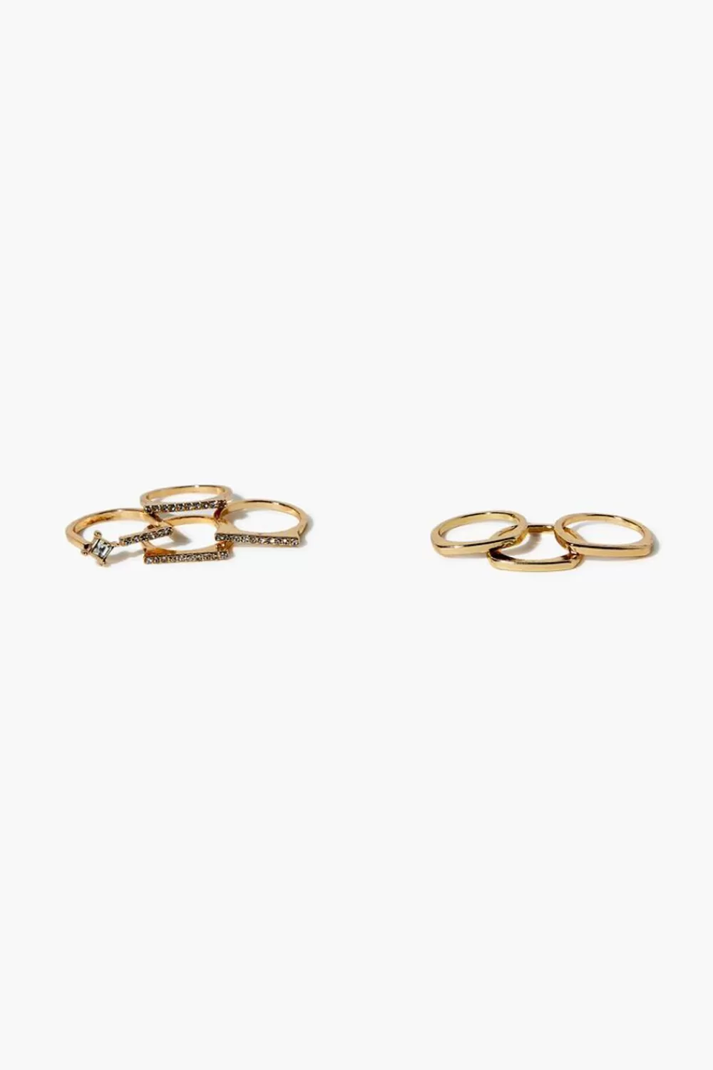 Rings>Forever 21 Bar Ring Set Gold