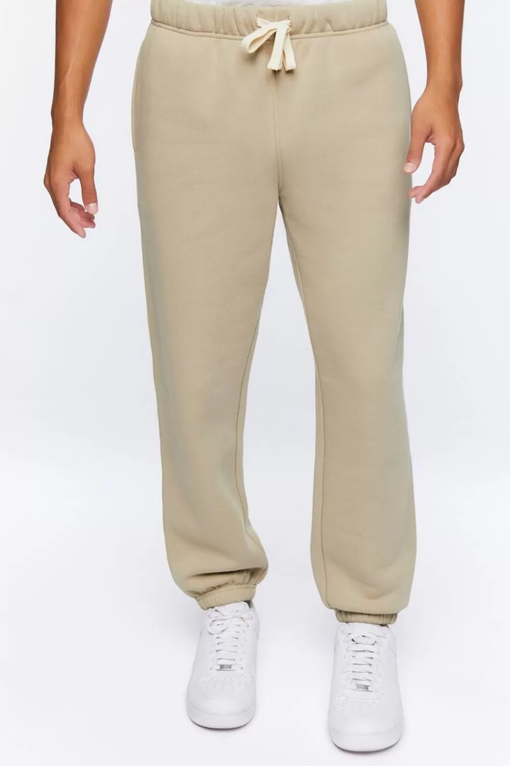 Bottoms>Forever 21 Basic Drawstring Joggers Taupe