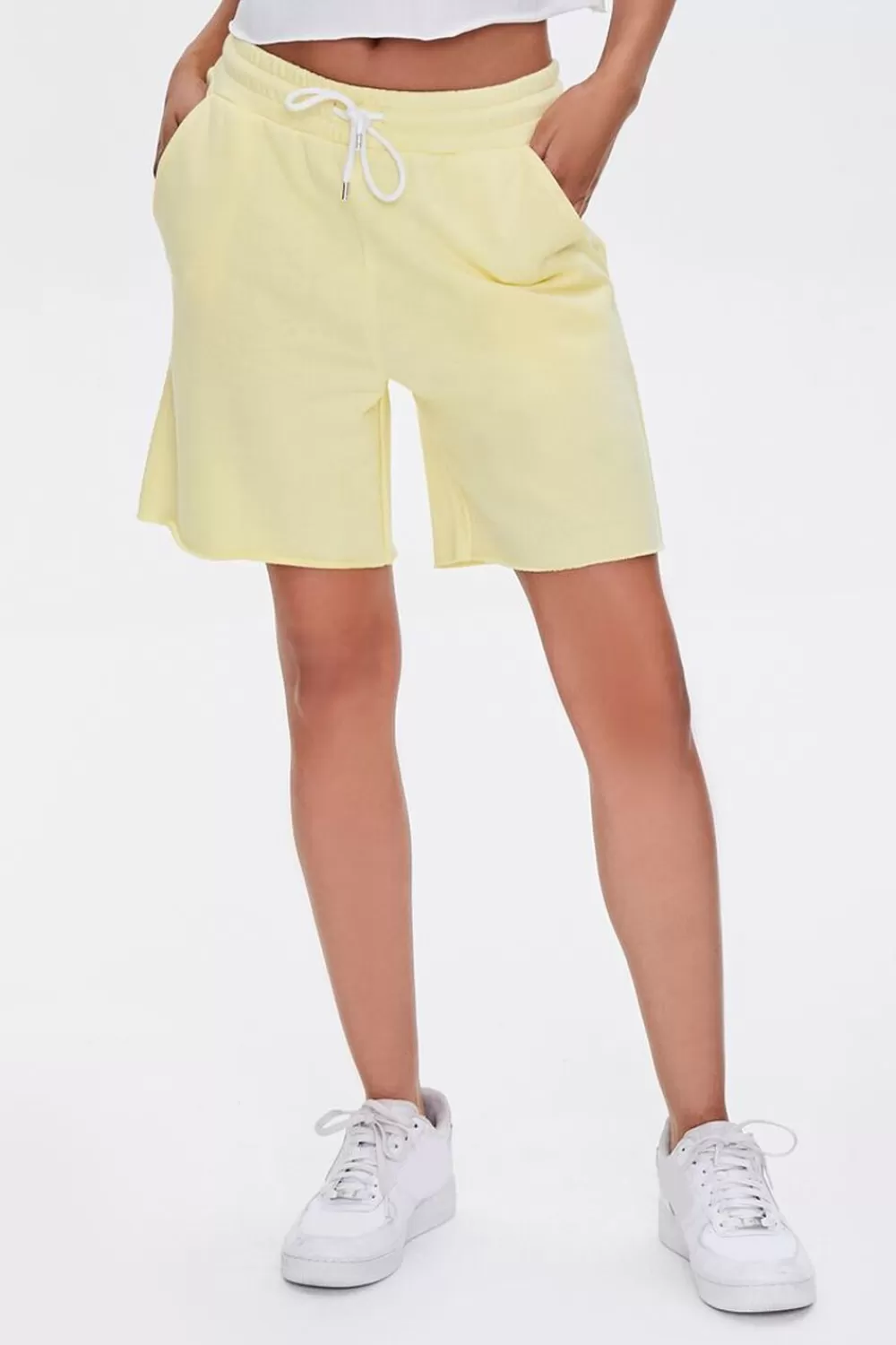 Matching Sets>Forever 21 Basic French Terry Sweatshorts Yellow
