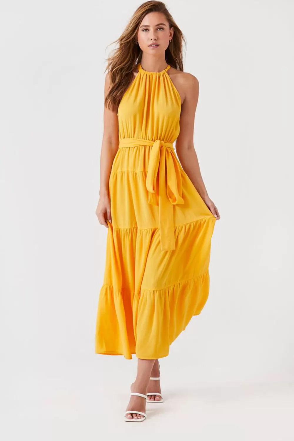 Forever 21 Belted Halter Maxi Dress | Women Dresses