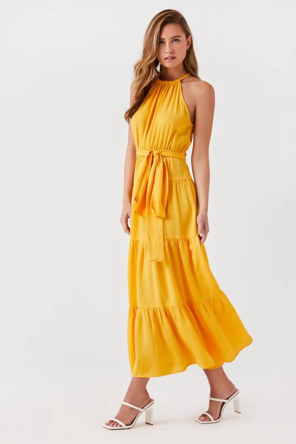 Forever 21 Belted Halter Maxi Dress | Women Dresses